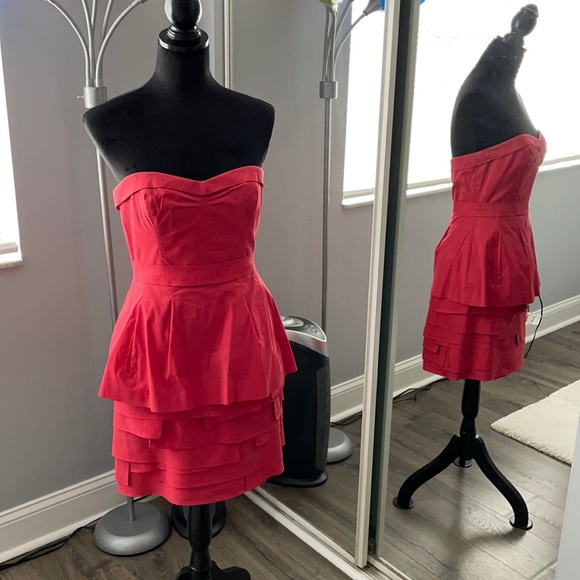 Red Strapless BCBG Max Azria dress - Picture 1 of 16